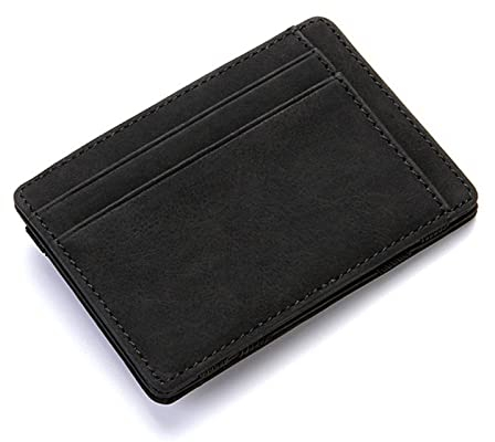 HJGTTTBN Portemonnaie Herren Ultradünne Männer männlich Pu. Leder Mini kleine magische Brieftaschen Reißverschluss Münze Geldbörse Tasche Kunststoffkreditkartenkarten-Fallhalter