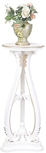 OUYUE Pflanzenständer Pflanzenständer Aus Holz, Vintage-Blumenständer, Bonsai-Blumentisch, Innendekoration Blumentreppen (Color : White, Size : 32 * 32 * 80cm)