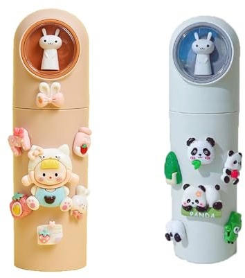 Banzimiao Gobelet Brosse à Dent Enfant, 2 Pièces Etui Brosse a Dent Voyage Portable Enfant Boite Brosse a Dent Plastique Brosse à Dent Gobelet Salle de Bain pour Les Adolescents et Les Enfants