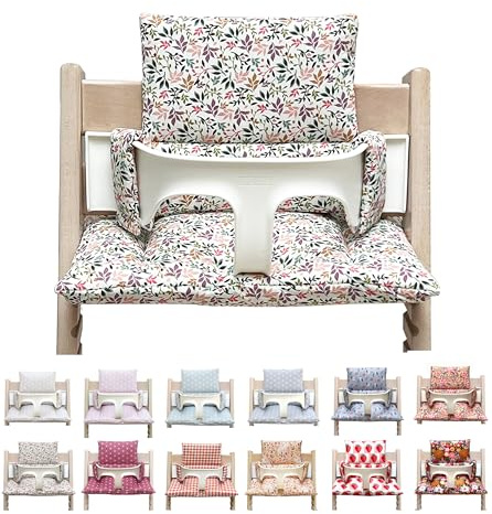 Blausberg Baby - Sitzkissen Set ABWASCHBAR kompatibel mit Stokke Tripp Trapp Hochstuhl Materialien Oek-Tex Standard Zertifiziert - Made in Germany (Blumen Bunt)