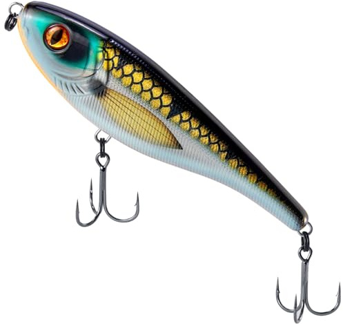 Dr.Fish Jerkbait Wobbler für Hecht 155mm/76g Langsam Sinkend Angelköder zum Hecht Kunstköder Große Farbauswahl Forellen Wobbler Schlagfeste Lackierung, Bissfestes Material, Integrierte Geräuschkugeln