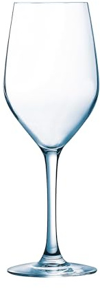 COUZON - Verre à vin - Lot de 6 - Sens - Krysta, Contenance 27 cl, Dimensions : H20.2 x L7.3 x Diamètre buvant 5.6 cm - Transparent