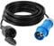 5M CEE-Adapterleitung, 230V/16A CEE Adapter, 3-Polig CEE Stecker, IP44 CEE Kabel, Verlängerungskabel mit CEE-Winkelkupplung, Camping Stromadapter, Stromkabel Außenbereich, Wohnwagen Zubehör