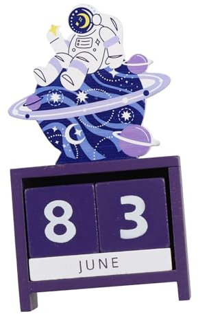 OFFSCH Holz Kalender Für Schreibtisch Countdown-kalender Mit Monaten Und Datum Wiederverwendbarer Kalenderornament Für Zuhause Und Büro