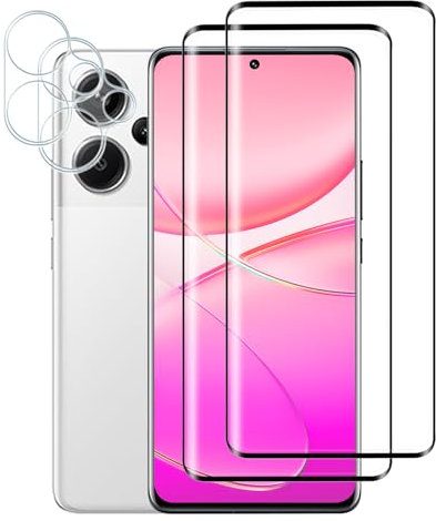 2 + 2 protectores de pantalla para Xiaomi Redmi Note 13 Pro Plus 5G con protección de cámara, 3D de alta sensibilidad Note 13 Pro+, dureza 9H, HD huella dactilar Note 13 Pro+