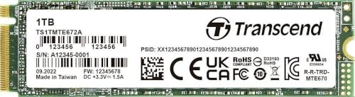 Transcend SSD interne PCIe TS1TMTE672A-VS1 de 1 To