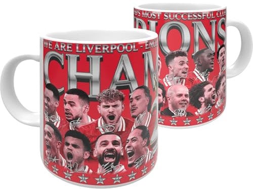 Liverpool Champions Mug 20 Times Squad 11oz 2024-2025