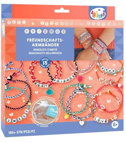 ARTISTA 9342992 Bastelset Freundschaftsarmbänder, Schmuckbastelset, DIY Schmuckset für Kinder ab 8 Jahren