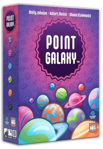 AEG Alderac Ent. | Point Galaxy | Karten Drafting Sequenz Aufbau Familien Strategie Spiel Mit Planeten Raketen Und Solo Modus | 1 Bis 5 Spieler | 15 Bis 30 Minuten