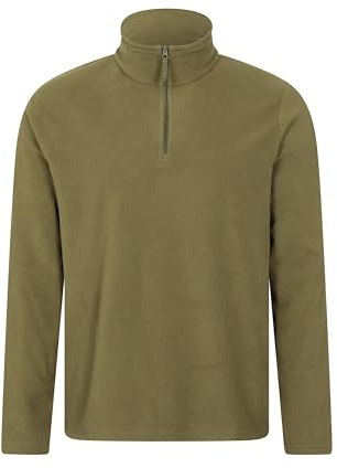 Mountain Warehouse Camber II Mens Half-Zip Fleece Jumper Green L