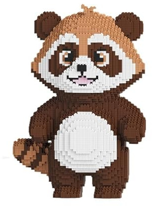 KeKeDuo Mikro Bausteine Sets, 3600+ Klemmbausteine 45CM Hoch Roter Panda Modellbausatz, DIY Mini Bricks Tier Bauset Kreative Konstruktionsspielzeug Geschenke für Teenager und Erwachsene