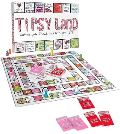 CHANGYUE Trinkspiele-Set, lustige Trinkbrettspiele for Erwachsene, EIN Set von Tipsy Land-Partyspielen for gesellige Zusammenkünfte for Spieleabende, 3–8 Spieler