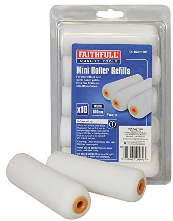 Faithfull RMINI10F Lot de 10 rouleaux de peinture Mousse (Import Grande Bretagne)