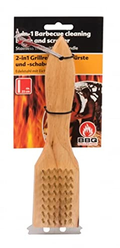 BBQ Collection 34778, Grillbürste und Schaber 2 in 1, 23cm