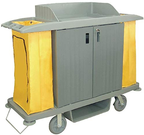 Jantex DL012 Housekeeping Trolley mit Türen, 1540 mm x 540 mm x 1285 mm