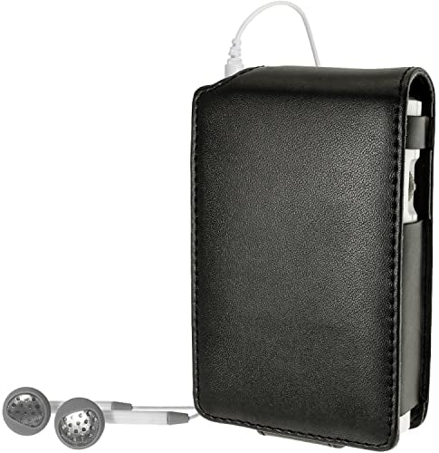 iGadgitz U3149 -PU Leather Case Compatible with Roberts Sports DAB 5 Radio –Black