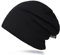 Miuno® Teddyfutter Beanie Wintermütze Strickmütze MB1602 (Schwarz)