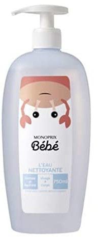Monoprix Bébé Eau nettoyante visage & corps - Le flacon de 750 ml