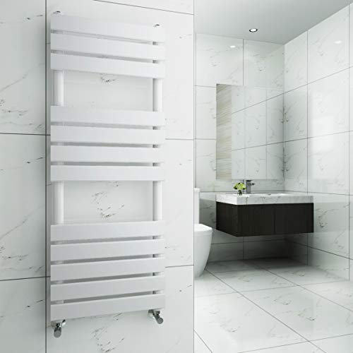 WarmeHaus Sèche-Serviettes Eau Chaude Design Juva 561 W 1200 x 500 mm Blanc Moderne