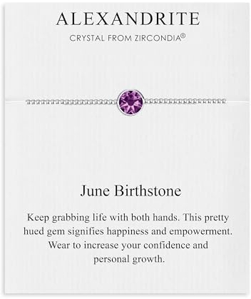 Philip Jones Geburtsstein-Armband Juni (Alexandrit) mit Zircondia®-Kristallen