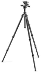 Gitzo Mountaineer Series 2 4 Section Carbon Fiber Fluid Head Pro Photo Tripod Kit for DSLR and Digital Cameras - Holds up to 13kg