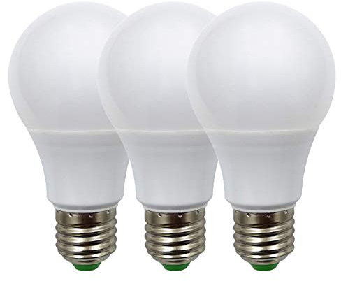 TZHILAN E27 LED-Glühbirnen 12 V Niederspannung 5 W Standardschraube Sockellampe 50 W Äquivalente DC/AC Lampe Tageslicht weiß 6000K 3er Pack [MEHRWEG]