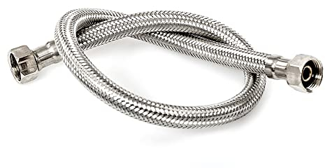 DOJA Industrial | Latiguillo de Grifo Flexible | Hembra/Hembra | H 1/2 - H 1/2 | 40 cm de Longitud | Manguera para Grifo o Ducha de Acero Inoxidable | Flexo para lavabo, grifos, cocina...