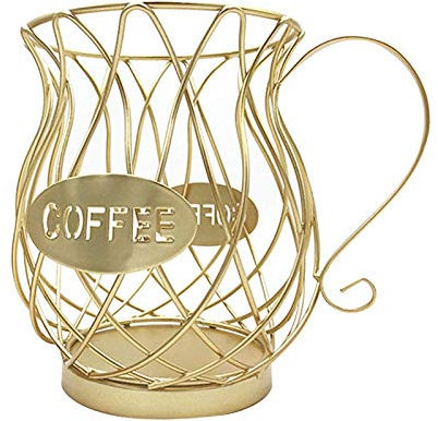 Cesto Porta Capsule Caffè, Cesto Portaoggetti Caffè Speciale Cesto Portaoggetti Cucina Adatto Per Tassimo, Nespresso, Prestazioni Antiruggine Dolce Gusto, Ingombro Ridotto, Piano Aperto 1 oggetto oro