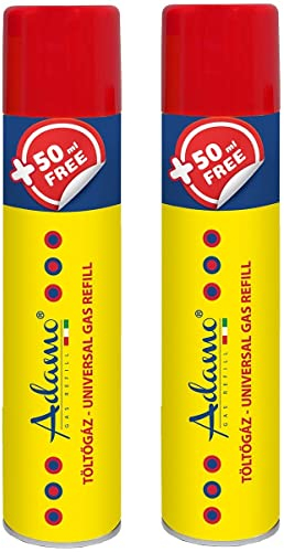 REPLOOD 2x Bomboletta 300 ML Gas Ricarica Accendini Butano Con Adattatori Per Ricaricare Accendino