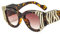 WQZYY&ASDCD Sonnenbrille Herren Damen Mode Cat Eye Frauen Luxus Metalldekoration Sonnenbrillen Vintage Gradient Lens Eyewear Männer Sonnenbrillen Shades Uv400-C4
