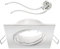 ledscom.de Deckeneinbaurahmen RIR Einbaurahmen weiß matt eckig schwenkbar (LED/Halogen/MR16/50mm) inkl. GU5.3 Fassung