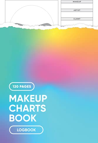 Makeup Charts Book: Blank Makeup Face Chart Worksheets for Makeup Lovers to Organize and Plan their Designs, Face with Opened Eyes Sheet - Perfect for ... Students & Makeup Artists - 6” x 9” 120 Pages