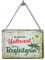 Geschenkeparadies 24 Garten Gärtner Blechschild Hängeschild 16x11cm Hier wächst kein Unkraut das ist Begleitgrün