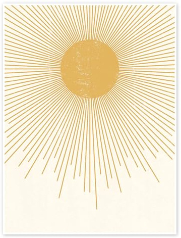Posterlounge Minimalistische Sonne Poster | 30 x 40 cm von Olga Telnova Beige Wandbilder Wanddeko