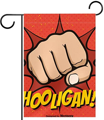 Hooligan Stanzmuster saisonale Gartenflagge 71,1 x 101,6 cm, doppelseitige Hofflagge für den Außenbereich, Bauernhaus, Dekoration, Urlaubsflaggen, Frühjahr, Willkommens-Sommerbanner