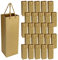 YAYODS 30PCS Kraft Paper Wine Gift Bags, Heavy Duty Wine Bottle Bags with Handle, Reusable Sturdy Wine Storage Bag for Festivals, Parties, Wedding and Retail Merchandise, Gold
