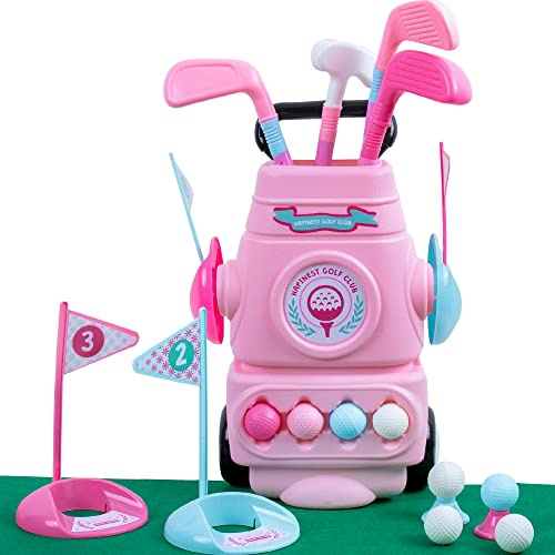 Hapinest Toddler Girl Golf Set, Pink