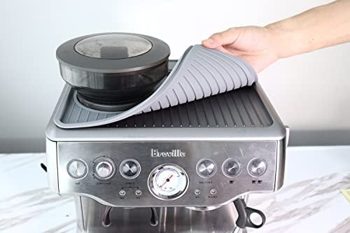 CAPFEI Silicone Mat Compatible with Sage/Breville BES870XL Barista Express Espresso Machines, Non-Slip Barista Accessories (Grey)