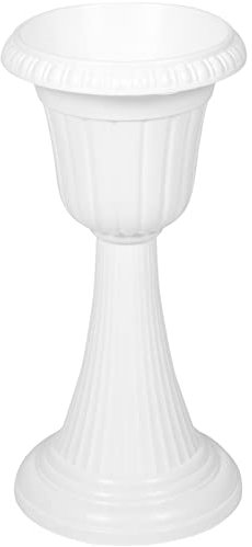 YARNOW Pot De Fleurs Rétro De Style Romain pour Décoration De Jardin Et Chemin pour Plantes Vertes Et Fleurs Léger Et Pratique Couleur Blanche