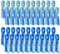 Fabsome Pegs for Washing Line Pack of 44, Non Slip Soft Grip Strong Clothes Washing Pegs, Long Lasting Plastic Laundry Pegs with Rubber Pad (Blue, 44 Pcs)
