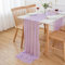 AOKSUNOVA Chiffon Tischläufer Lila Hochzeit Tischläufer Altrosa Table Runner Hochzeitsdeko Tisch