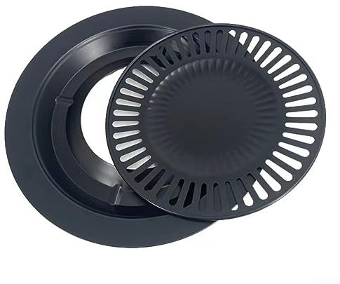 DAZZLEEX Plaque de cuisson extérieure pour barbecue coréen - Poêle à gaz - Accessoire de barbecue - 32 x 32 cm