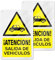 YIKIADA Cartel Salida de Vehículo 20 X 30 CM - Señal ¡Atención! - Placa de Entrada y Salida Material de Aluminio - 2ud