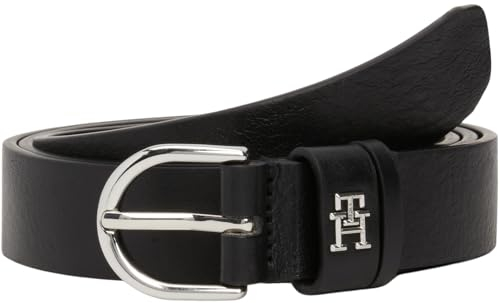 Tommy Hilfiger Damen Gürtel Essential Effortless aus Leder, Schwarz (Black), 90 cm