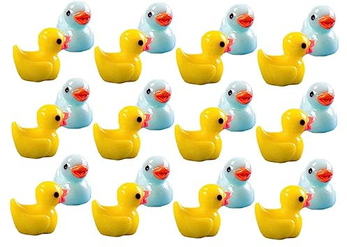 BESPORTBLE 24St gelbe Entenverzierung Mikrolandschaftsornament Mini-Entchen osterdekoration Ostern deko Fee Zubehör Kuchendekorationen Mini-Dekore für zu Hause Mini- - Tier