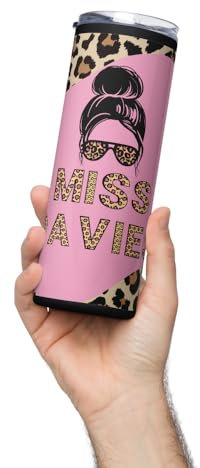 Teacher leopard and pink Stainless steel tumbler