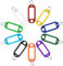 Uniclife Porte-clés en plastique résistant de 5 cm en 10 couleurs assorties Marqueurs d'identification d'articles étiquettes papier vierges, films protection plastique et anneaux fendus, 10 paquets