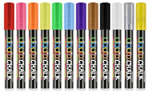 12 Colors Whiteboard Markers Erasable Colorful Marker Pens Chalkboard Pens for School Office Whiteboard Chalkboard Erasable Markers for Whiteboard Erasable Markers for Clear Acrylic Board Chalkboard