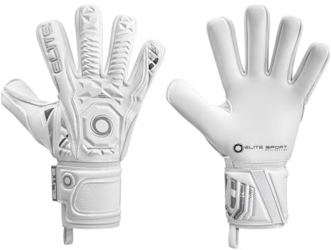 Elite - Torwarthandschuhe Supreme FN 11 Weiß, 3D-Design, 5mm Latex, Verstärkter Rückenschaum