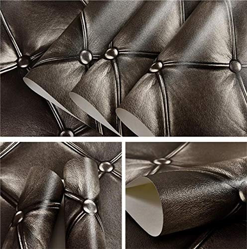 Generic Wallpaper 3D Wall Panels Wallpaper Wall Stickers Three Dimensional Wallpaper Living Room Walls Decor European Geometric Wallpapers PVC Waterproof Bedroom Decoration/Black/5.3 Square Meter